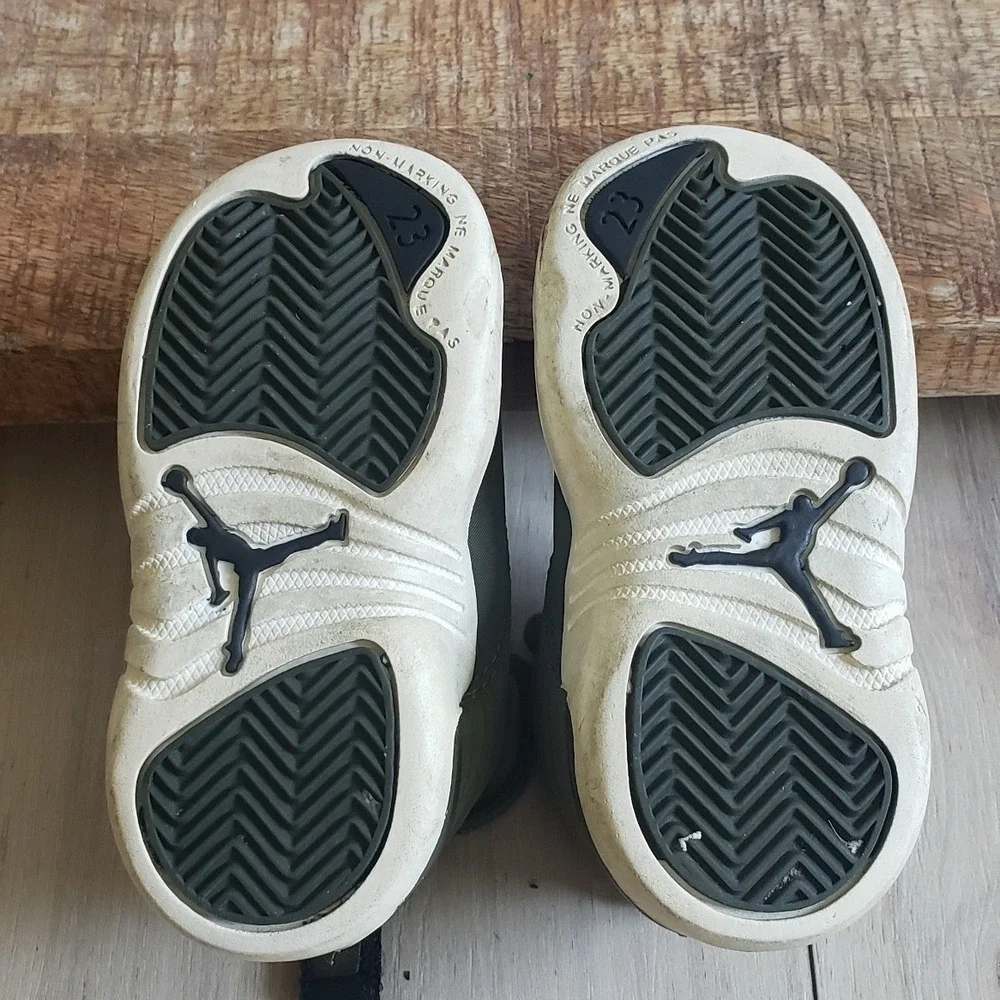 Jordan 12 Retro Chris Paul‎ Class of 2003 Kids 6C Green Basketball Sneakers